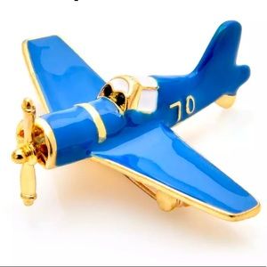 Blue Airplane ✈️ Enamel Brooch